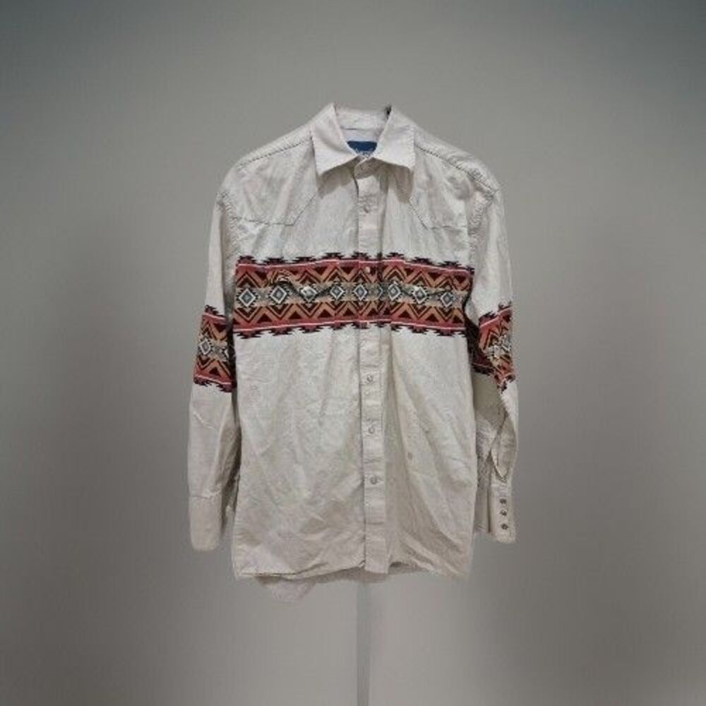 Vintage 1990s Wrangler Shirts Aztec Pattern South Western Style Men's Size M